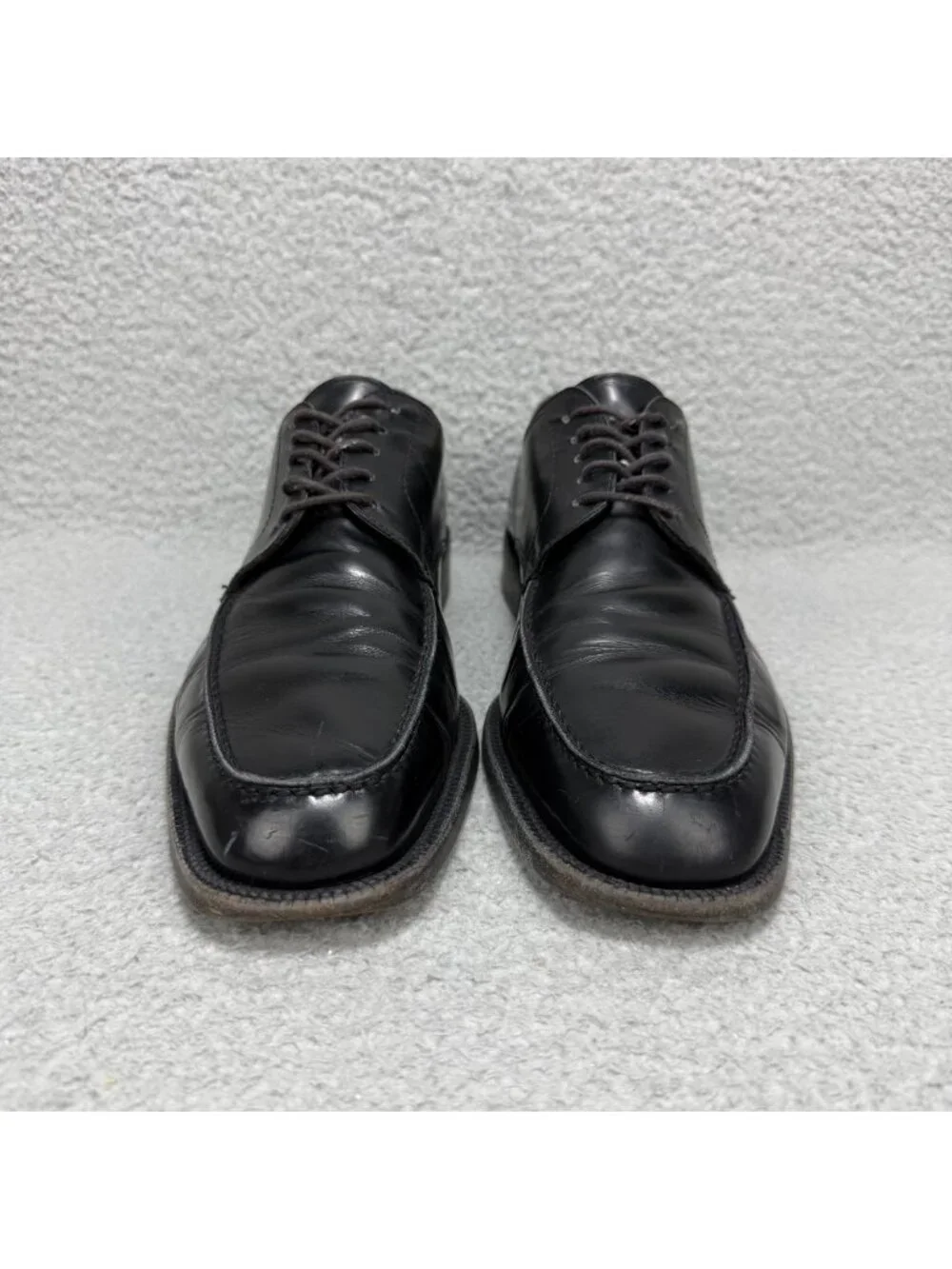 To Boot New York Shoe 9.5 Black Apron Toe Derby Dress Adam Derrick Made In Italy